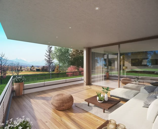 Imagen 3D profesional utilizada por promotora inmobiliaria