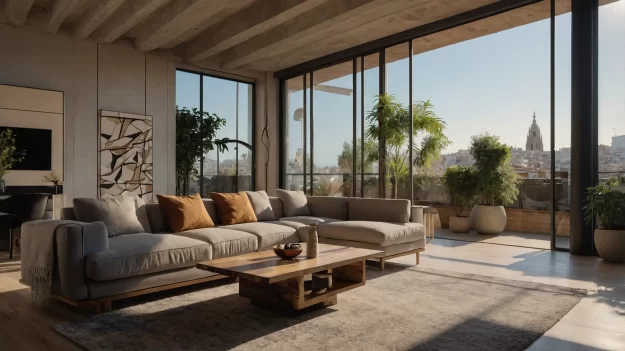 Render comercial de proyecto inmobiliario en presentación profesional