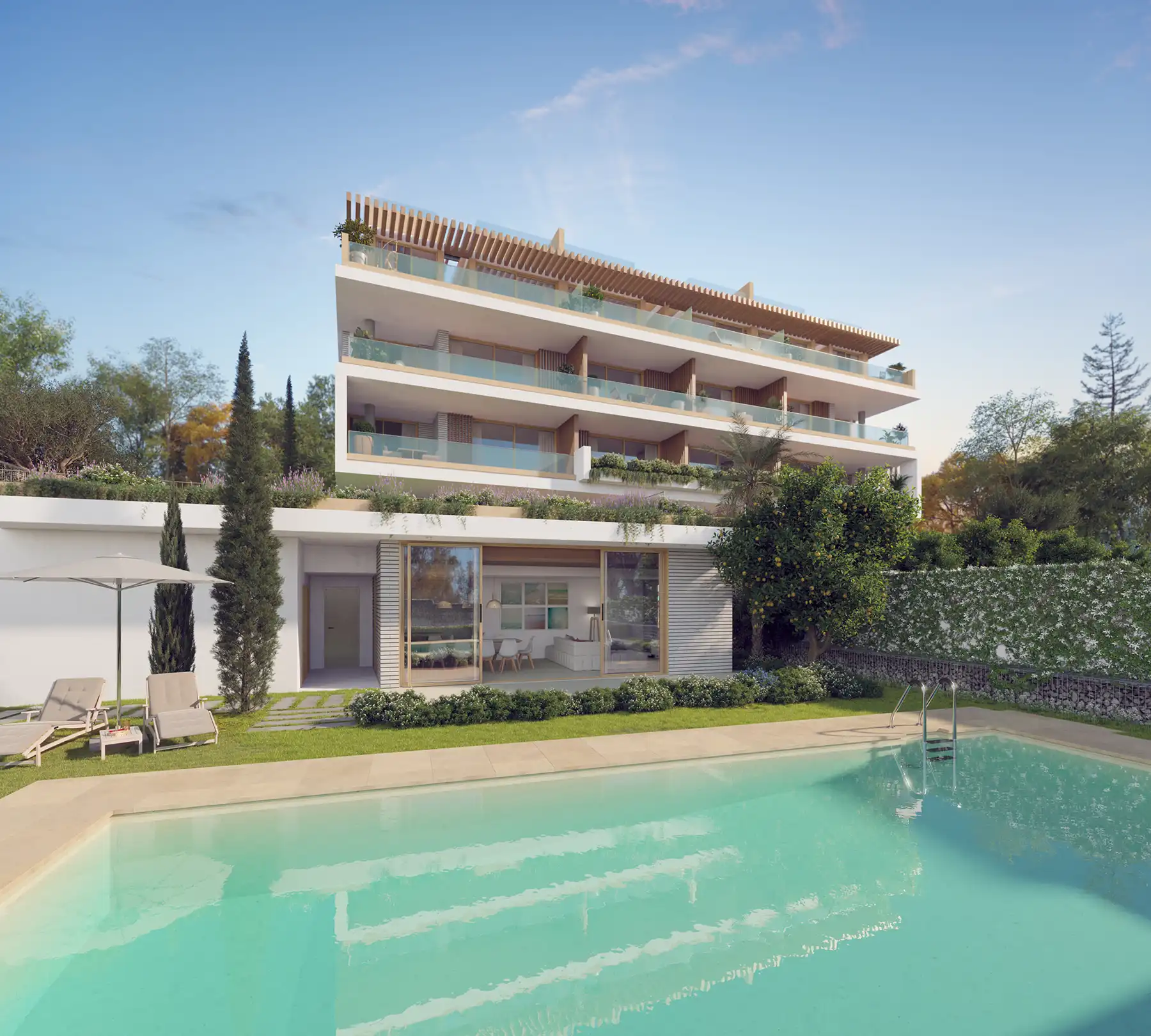Renders para presentación de proyectos inmobiliarios con vista exterior